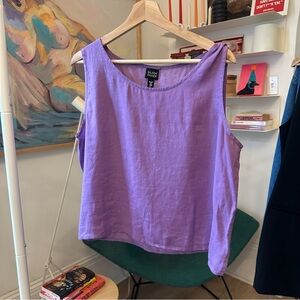 Classic Eileen Fisher linen tank top in a fun color